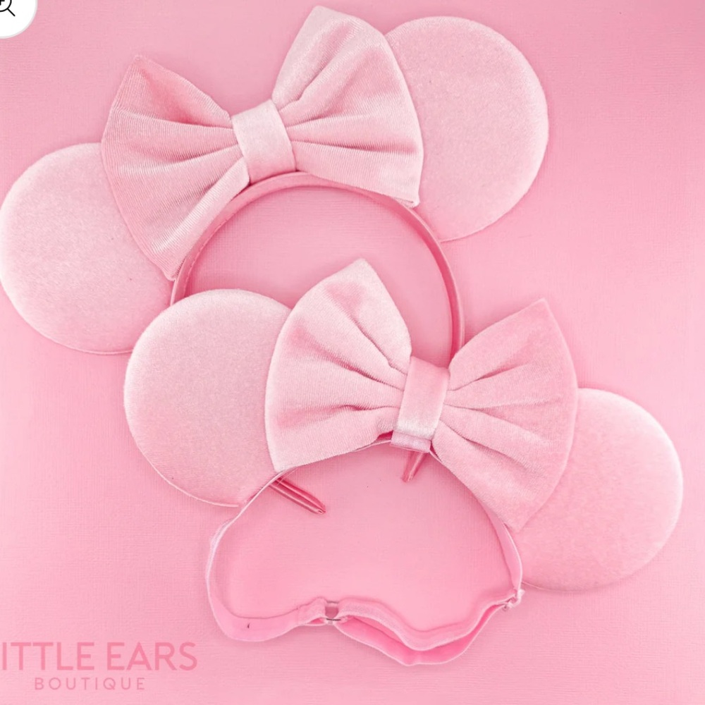 Little Ears Boutique Pink Velvet Mommy & Me Mickey Ears